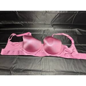 Bali Satin Pink Underwire Bra 38DD Smooth Lift Support Full Coverage